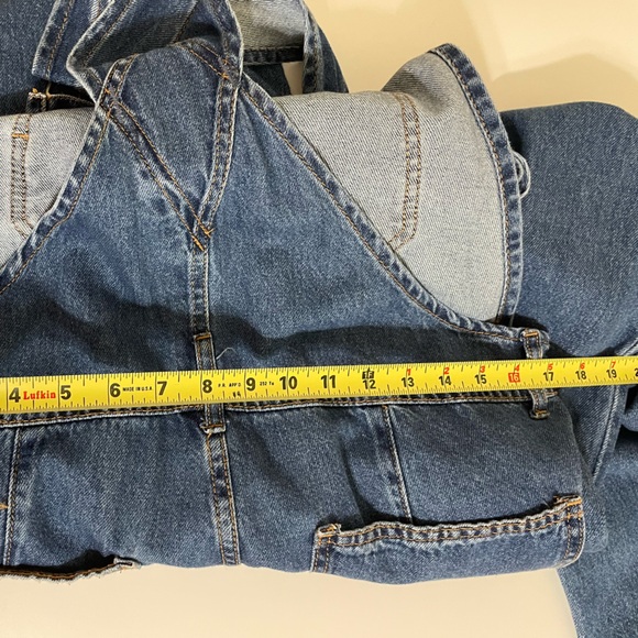 New FREE PEOPLE Ziggy Sapphire Blue Denim Overalls Medium Wash WTF Size Medium - Picture 10 of 12